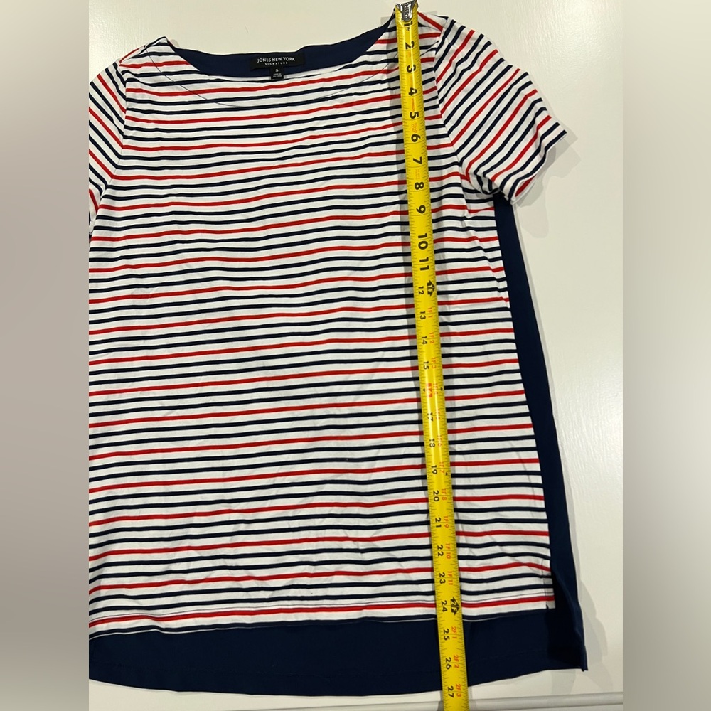 Lot of 2 Jones New York Cotton Short Sleeve Layered Look Tee Shirts Size S NWOT - Picture 7 of 9